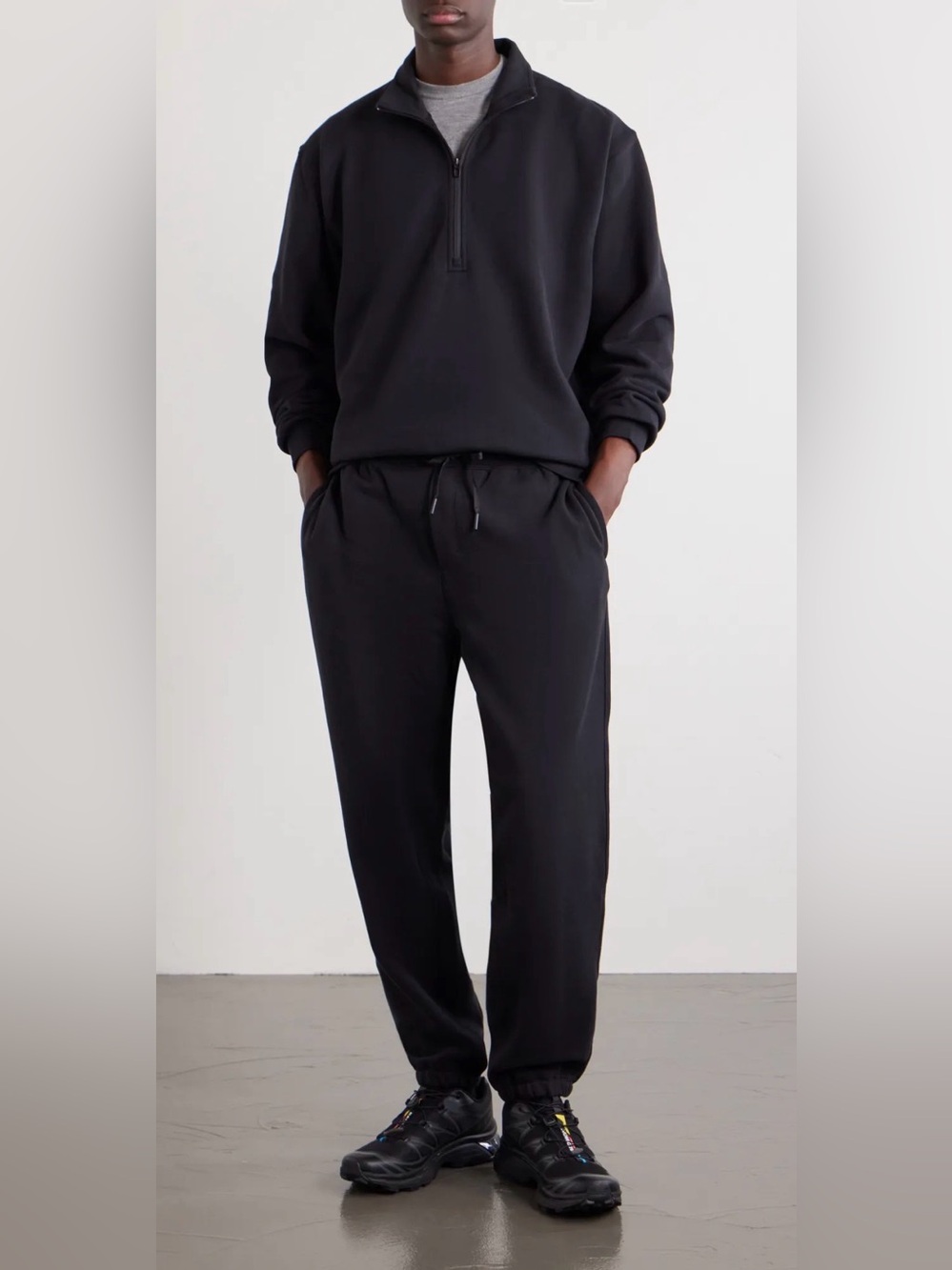 Lululemon men’s Steady State Cotton-Blend Jersey Half-Zip Sweatshirt